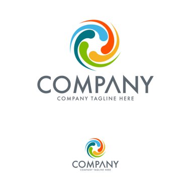 Yaratıcı Renkli Yıldız Logo Şablonu