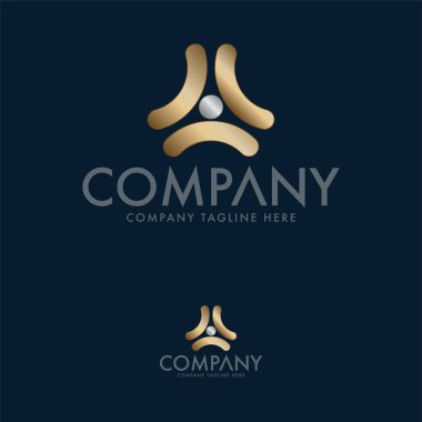 Yaratıcı Çeyrek ve Geometrik Logo Tasarım Şablonu