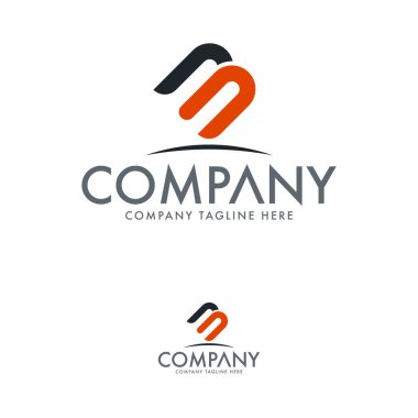 B harfi ve M Logo Şablonu