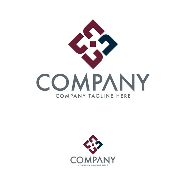 Creative Geometric Letter Logo Template — Stock Vector