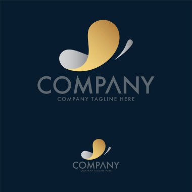 Zarif Kelebek Logo Tasarım Şablonu