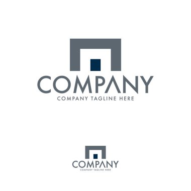 M harfi logo tasarım şablonu