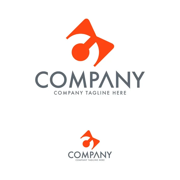 Lettera Negativa Logo Design Template — Vettoriale Stock