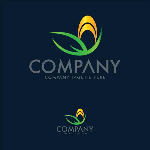 Plantilla Diseño Logotipo Agricultura Creativa — Archivo Imágenes Vectoriales