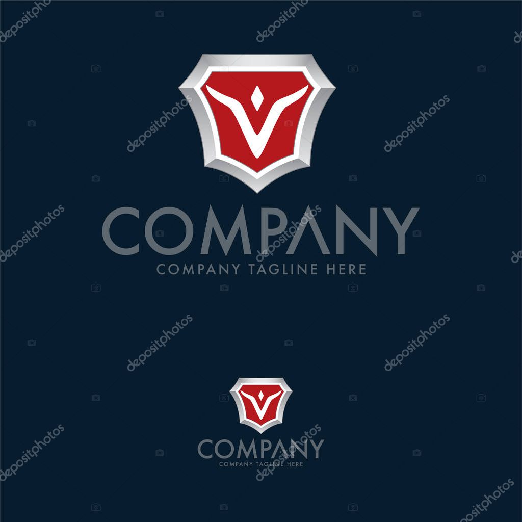 Shield Gazelle Logo Design Template