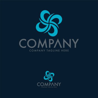 Abpstract Spa Harf C, D ve Çiçek Logo Vektör