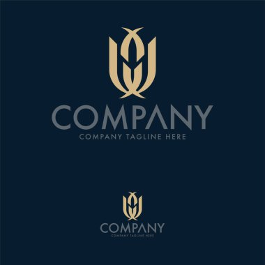 Çiçek ve Lale Logo Tasarım Vektörü