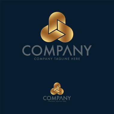 Yaratıcı Soyut Trio Logo Şablonu