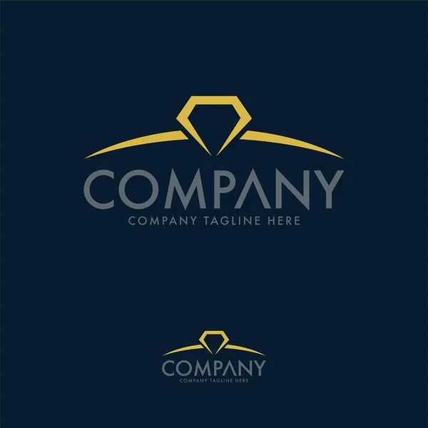 Diamante Gioielleria Logo Vettore Progettazione — Vettoriale Stock