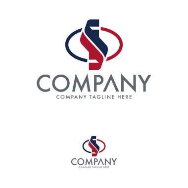 Yaratıcı Soyut Şekil ve S Logo Desing Vektör