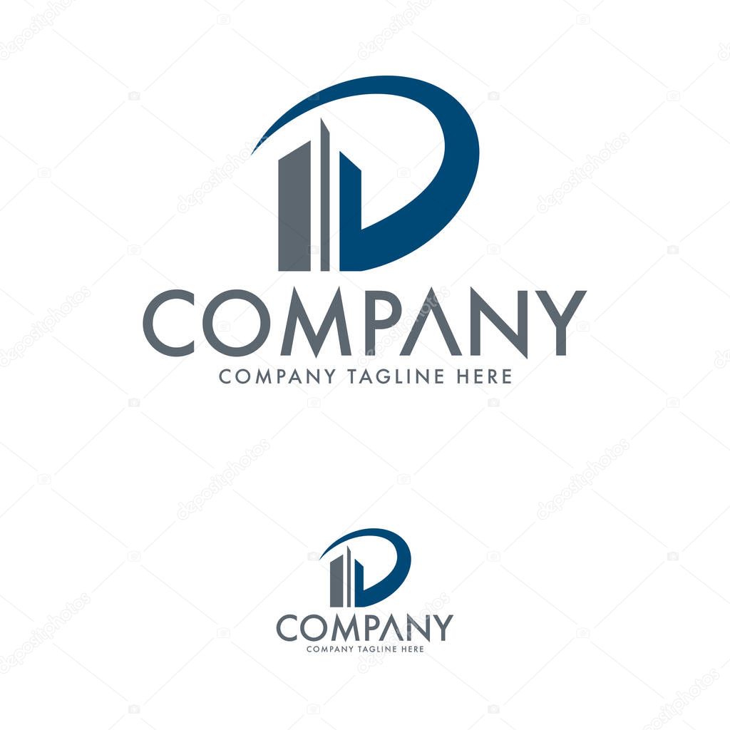 Letter D Construction and Real Estate Logo Vector