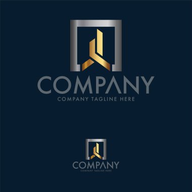 Lüks soyut, Inşaat, gayrimenkul ve Mimarlık logosu