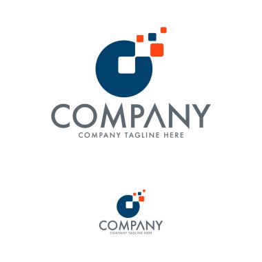 Yaratıcı veri ve teknoloji Logo şablonu