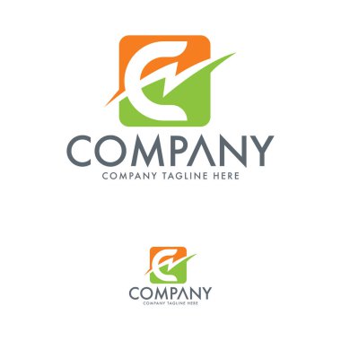 Power Letter E Logo Tasarım Şablonu