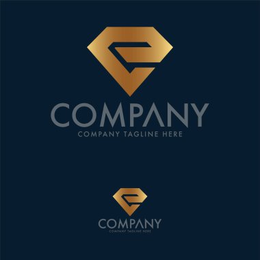Yaratıcı Elmas ve E Harfi Logosu