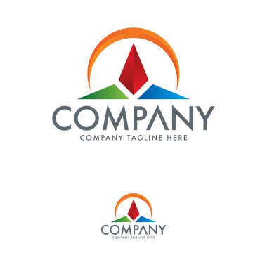 Yaratıcı soyut şekil logo şablonu