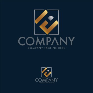Yaratıcı Mektup E H Logo Tasarım Şablonu