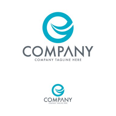 E Harfi Logo Tasarım Şablonu