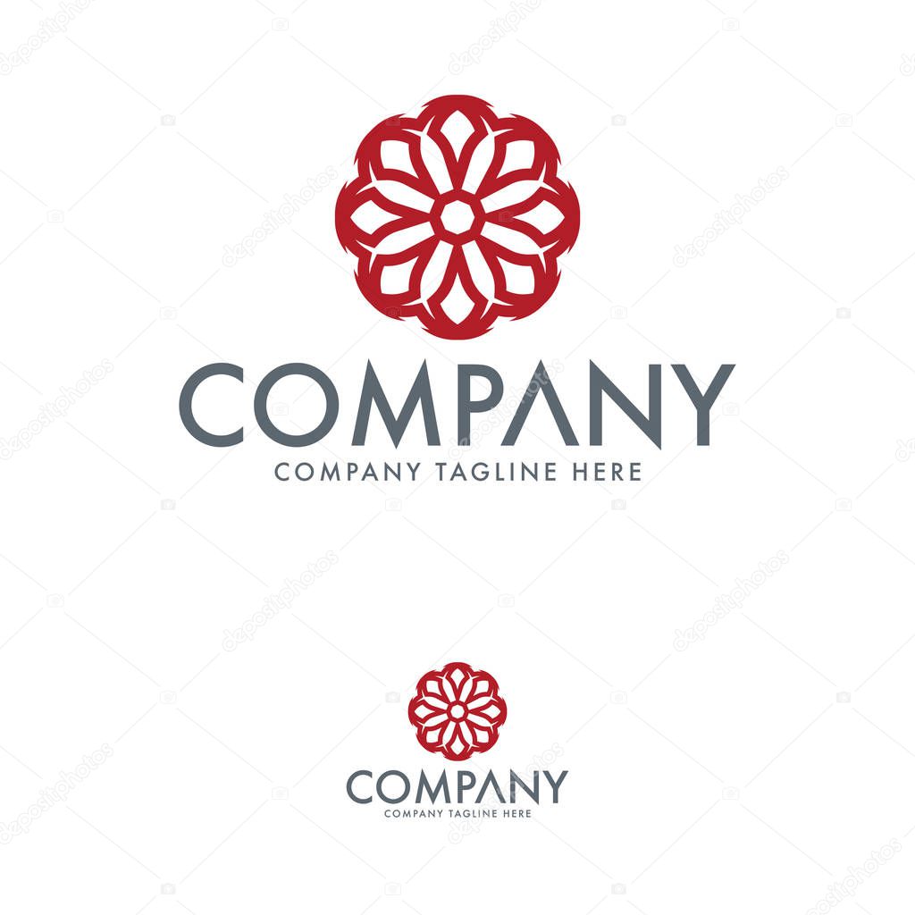 Creative Ornament And Floral Logo Design