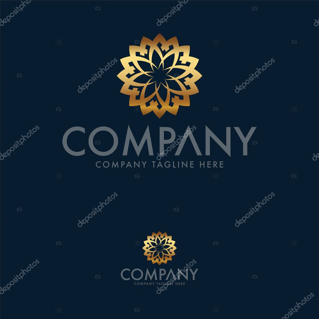 Creative Ornament And Floral Logo Design