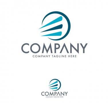 E Harfi Logo Tasarım Şablonu