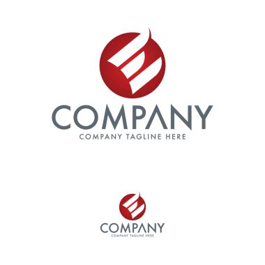 Circle Letter E Logo Tasarım Şablonu