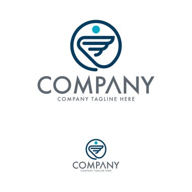 Yaratıcı Kanat Mektup E Logosu