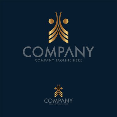 Soyut İnsan Logo Tasarım Şablonu