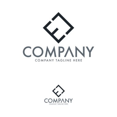 Yaratıcı Mektup Ec ve Letter Ed Logo Tasarım Şablonu