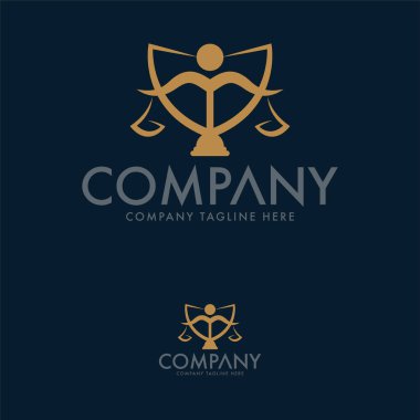 Yaratıcı hukuk ve avukat logo tasarım şablonu