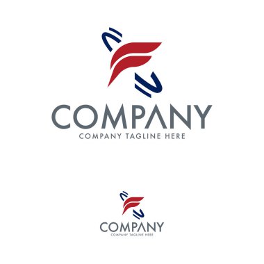 F Harfi Logosu. Teknoloji Logosu. Wifi Logo Şablonu