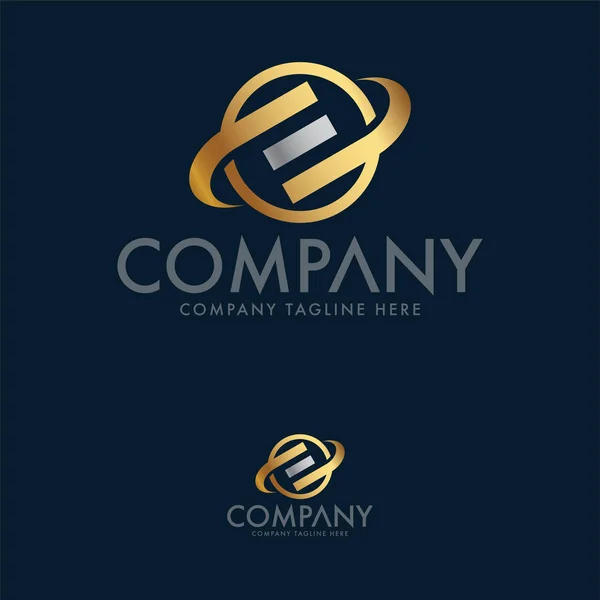 Letter E Globe Logo Tasarım Şablonu