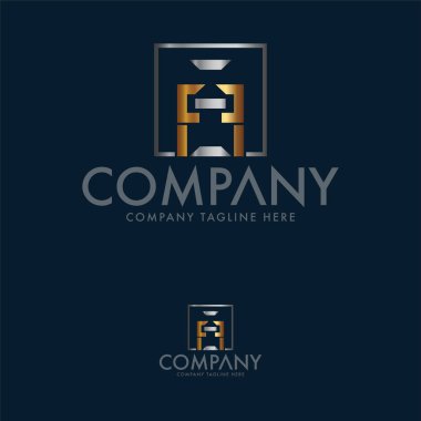 Mimari Logo Tasarımı. F Logo Şablonu
