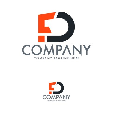 Yaratıcı Mektup Fd Logo Tasarım Şablonu