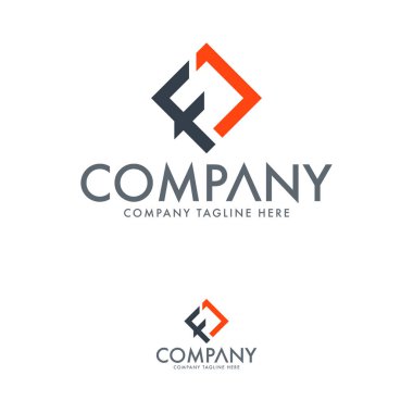 F Harfi L Logo Tasarım Şablonu