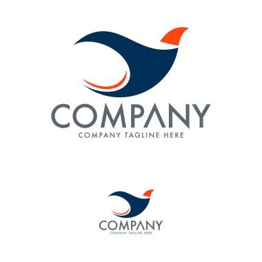 Kuş Logo Tasarımı. Taşıma logosu şablonu