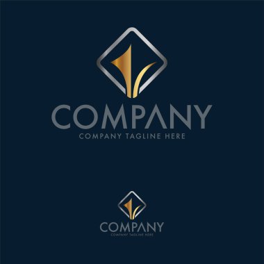 Soyut Gemi Logo Tasarım Şablonu