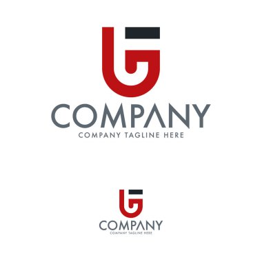 T harfi ve Tg Logo Tasarım Şablonu