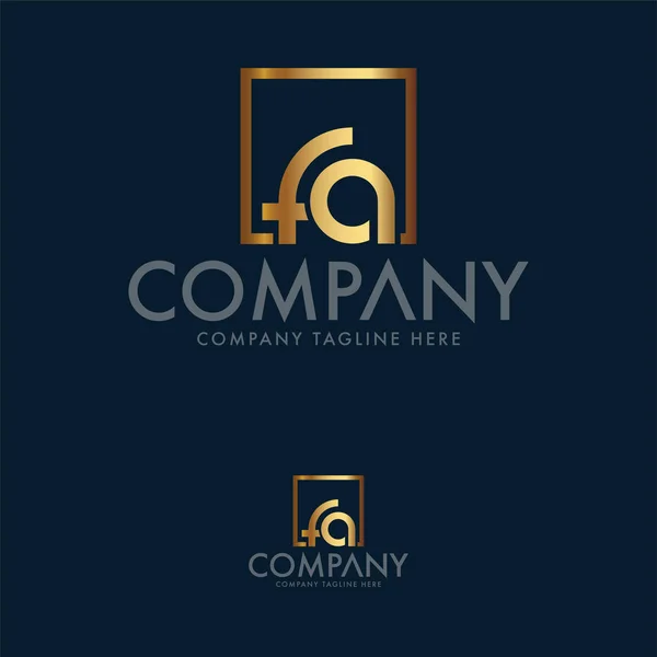 Yaratıcı mektup Fa logo tasarım Şablonu