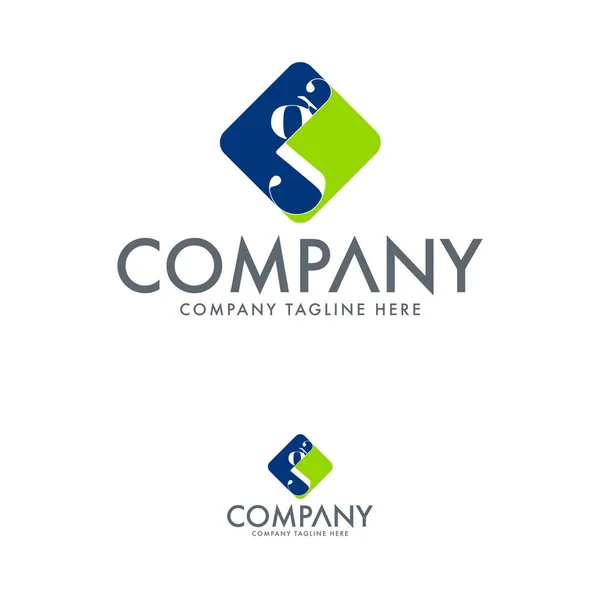 Carta Criativa Logo Design Template — Vetor de Stock