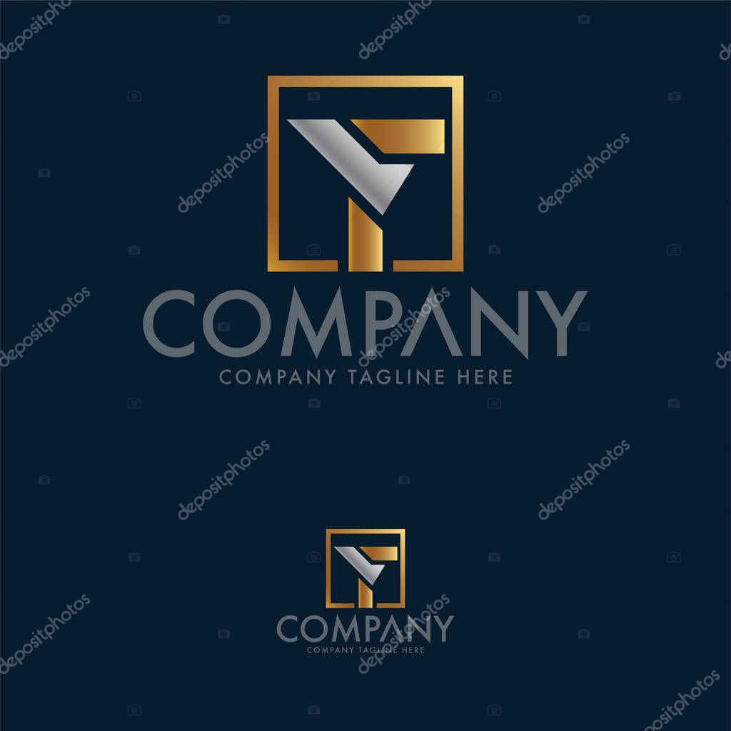 Creative letter F Y logo template
