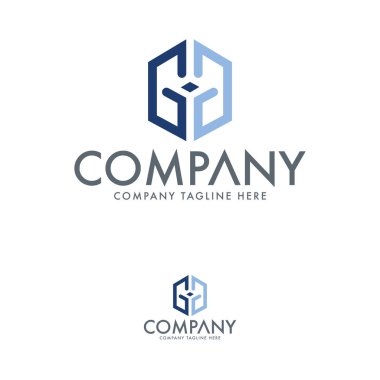 Lüks mektup Gg logo tasarım şablonu