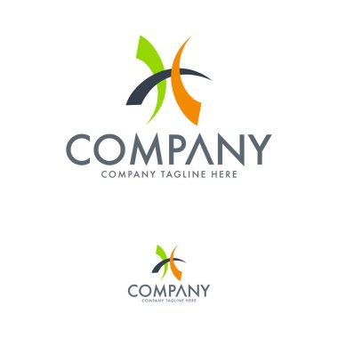 Letter H renkli logo tasarım şablonu