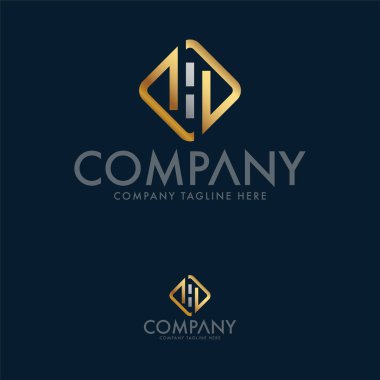 Yaratıcı lüks mektup H logo tasarım şablonu