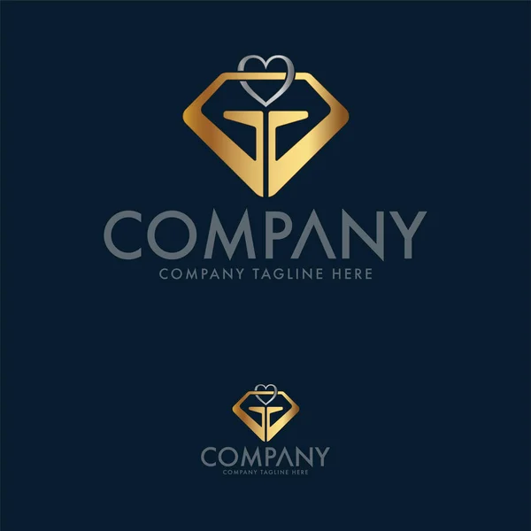 Diamond Letter Logo Ontwerpsjabloon — Stockvector