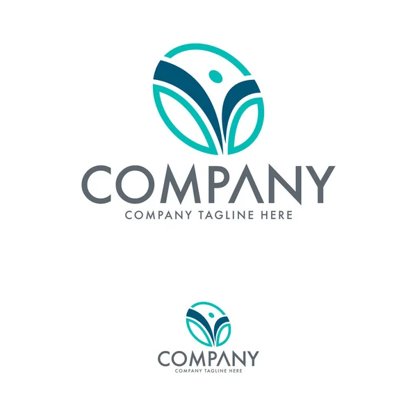 Letter Human Logo Medical Logo Template — Stock Vector