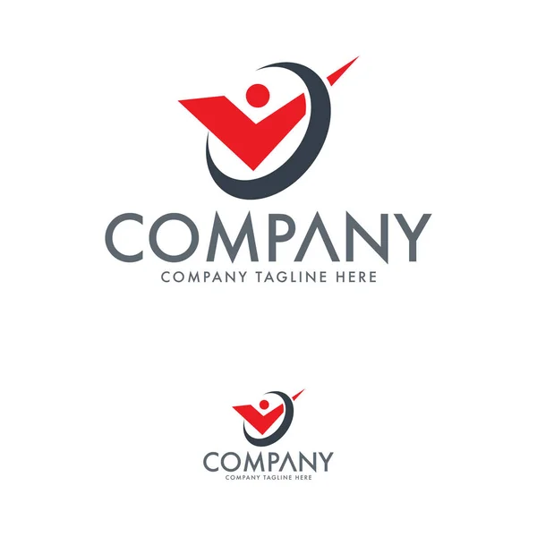 Plantilla Logotipo Comprobación Abstracta Diseño Logo Humano Diseño Del Logotipo — Vector de stock