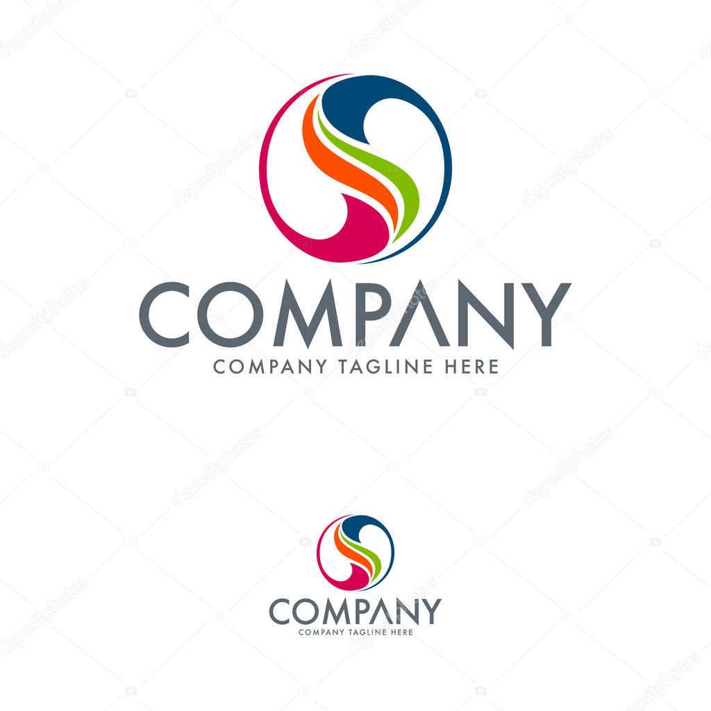 Abstract Letter S Logo Design Template