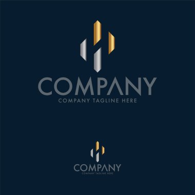 Lüks Mektup H Logo Şablonu. İnşaat Logosu