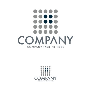 Soyut Logo Şablonu. Piksel Logo Tasarımı